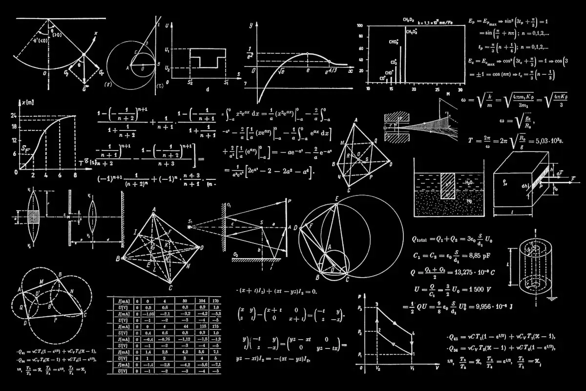 AI algorithms and mathematical formulas representing technical expertise